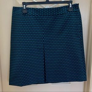 Loft Turquoise & Black Skirt